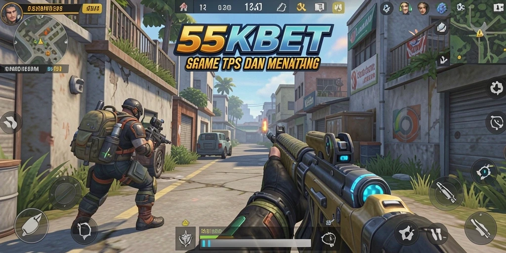 Screenshot gameplay TPS yang mendebarkan di 55KBET.