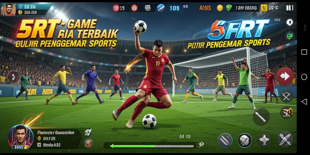 Tampilan game 5RT yang seru dan penuh aksi dalam olahraga.