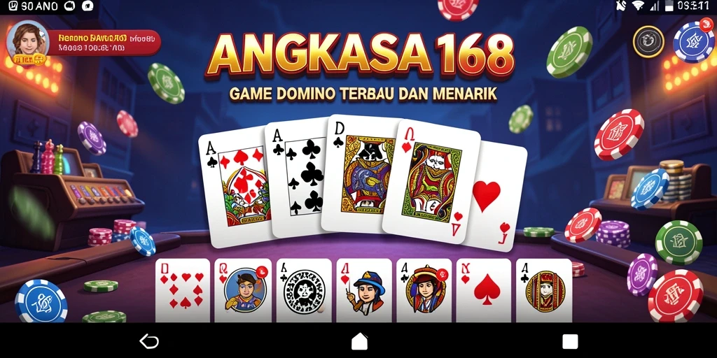 Tampilan menarik dari gameplay Domino di ANGKASA168.