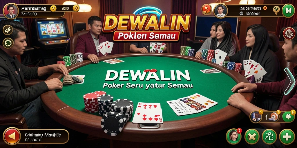 Tampilan menarik dari gameplay DEWALIN di Poker.