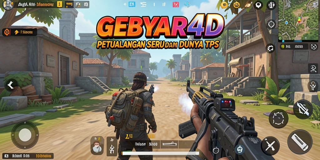 Tampilan gameplay menarik dari GEBYAR4D dalam aksi TPS.