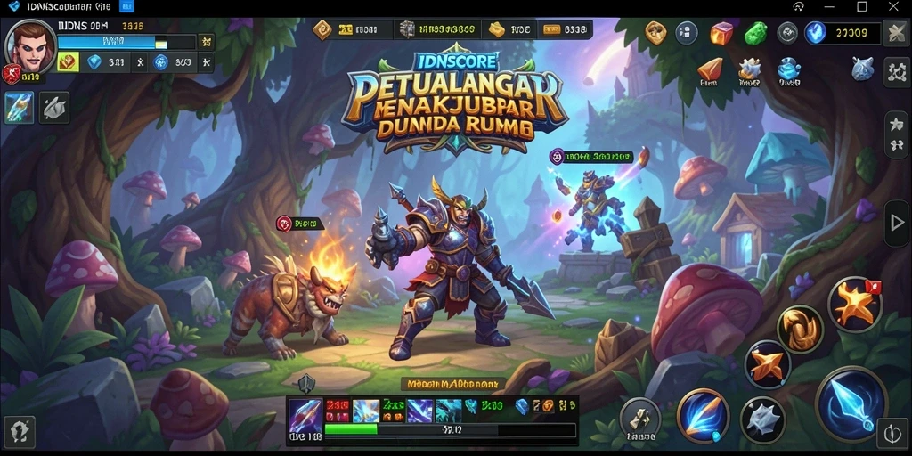 Tampilan gameplay menakjubkan di IDNSCORE dengan grafis berkualitas tinggi.