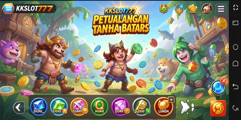 Screenshot menunjukkan aksi seru dalam gameplay KKSLOT777.
