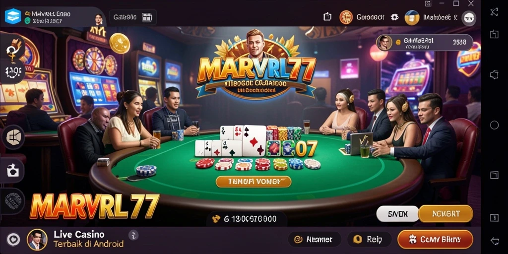 Tampilan gameplay MARVRL77 yang mendebarkan di Live Casino.
