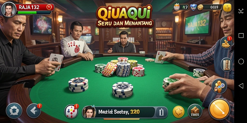 Screenshot menampilkan gameplay seru QiuQiu di RAJA132.