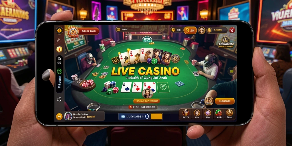 Screenshot S13 menampilkan dealer profesional dan gameplay Live Casino yang mendebarkan.