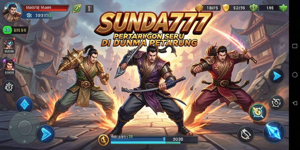 Tangkapan layar dari gameplay SUNDA777 yang penuh aksi pertarungan.