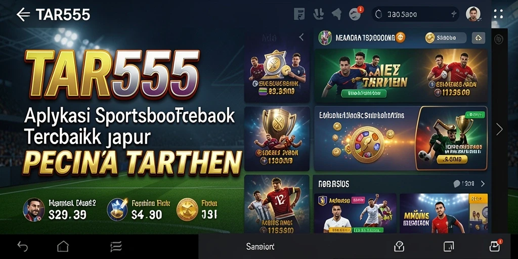 Tampilan gameplay TAR555 dengan berbagai pilihan taruhan olahraga.