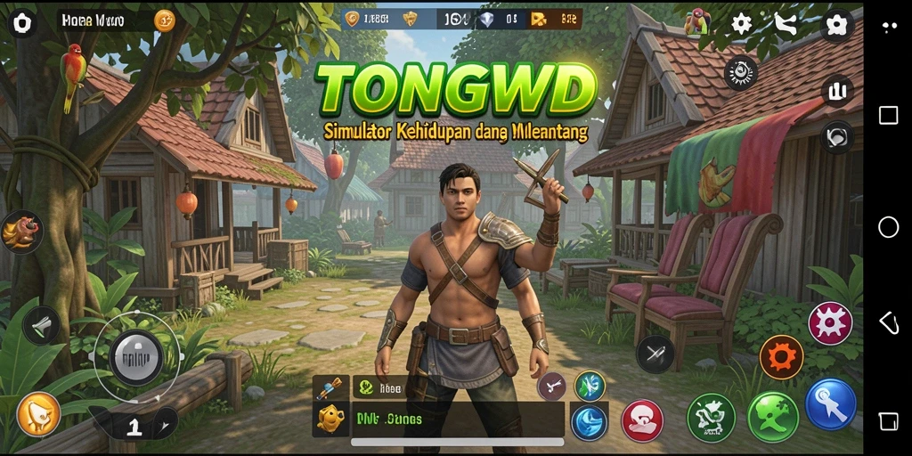 Tampilan gameplay menarik dalam TONGWD yang menggambarkan interaksi karakter.