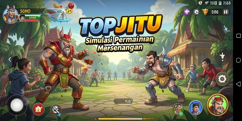Gameplay TOPJITU yang menarik menunjukkan interaksi pemain dalam simulasi.