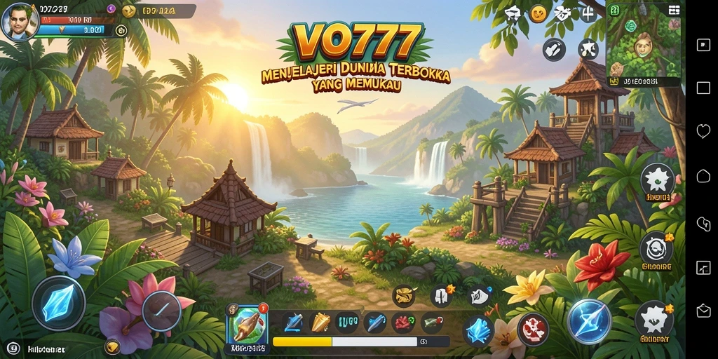 Tampilan mendetail dari gameplay dunia terbuka VO777.