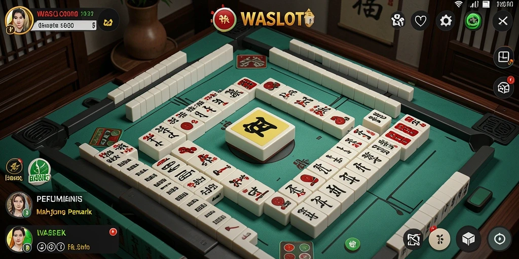 Tampilan gameplay menarik dari WASLOT saat bermain Mahjong.